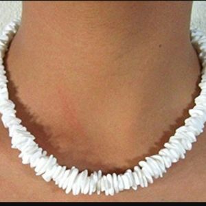 White puka shells necklace 18 in long